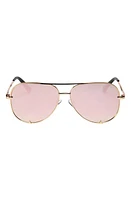 Fifth & Ninth Walker 61mm Polarized Aviator Sunglasses in Gold/Opal at Nordstrom