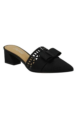 J. Reneé Randa Bow Mule Black Satin at Nordstrom,