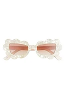 BP. 50mm Scalloped Sunglasses in Ivory at Nordstrom