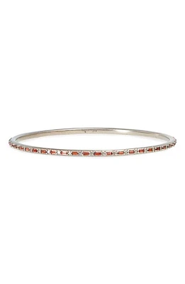 Armenta New World Baguette Garnet Bangle Bracelet in Silver at Nordstrom, Size Medium