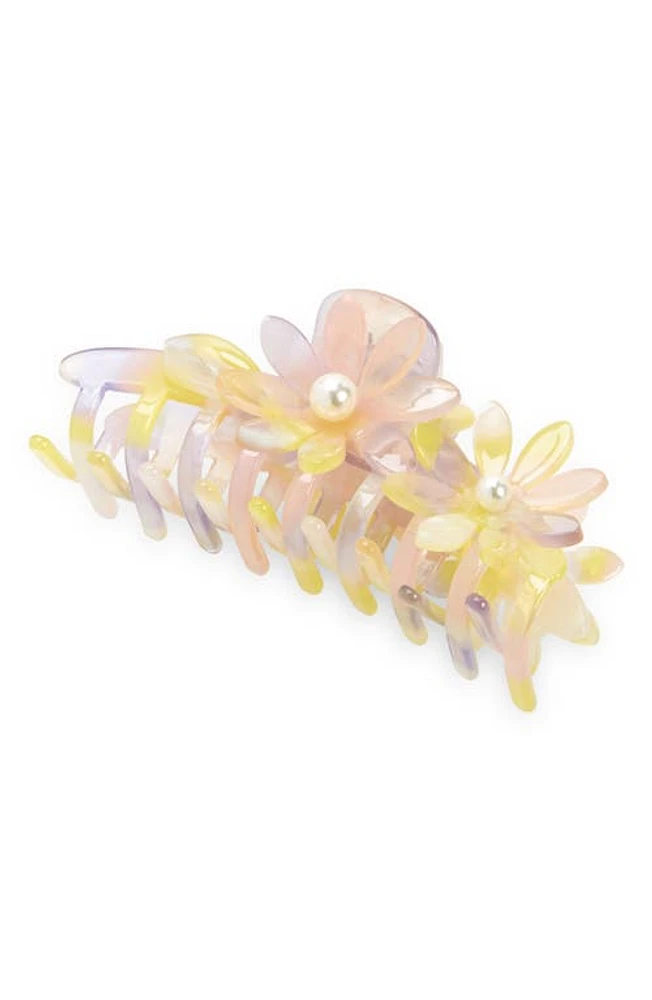 Lele Sadoughi Petunia Claw Hair Clip in Holographic Rainbow at Nordstrom