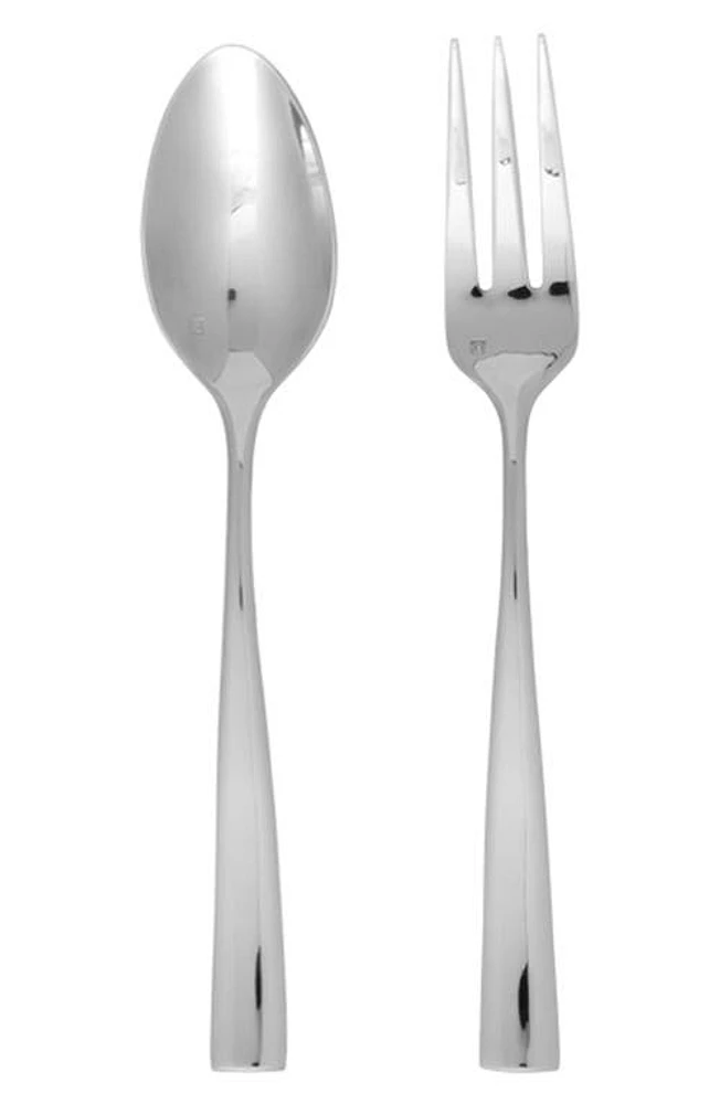 Fortessa Lucca 2-Piece Serving Set in Silver at Nordstrom