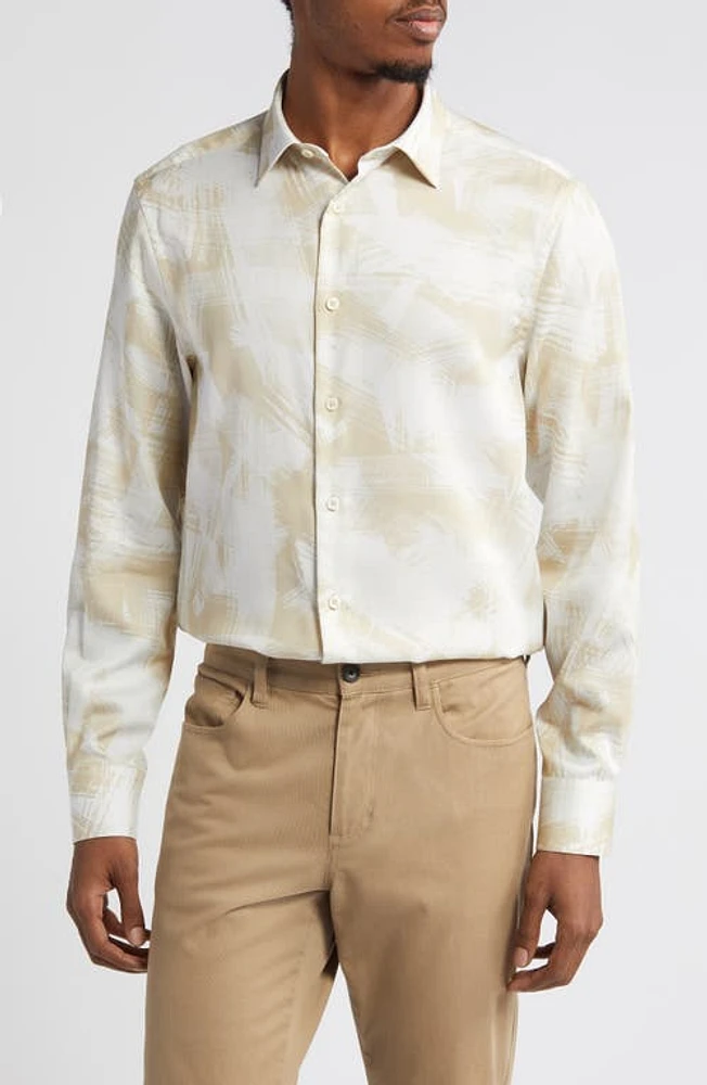 Bugatchi Julian Button-Up Shirt Sand at Nordstrom,