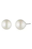 Lauren Ralph Lauren Imitation Pearl Stud Earrings in Silver at Nordstrom