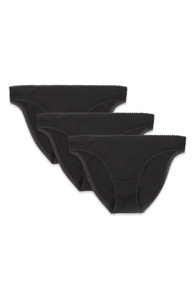 On Gossamer 3-Pack Cotton Hip Bikinis at Nordstrom,