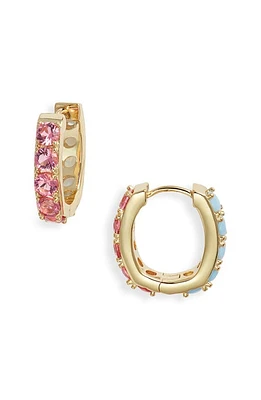 Kendra Scott Chandler Huggie Hoop Earrings in Gold Pink Blue Mix at Nordstrom