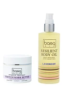 basq NYC Intensive Treatment Stretch Mark Butter & Resilient Body Oil Duo in White at Nordstrom