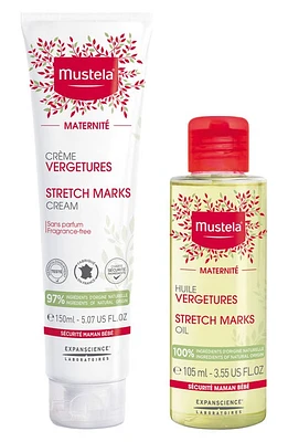 Mustela Stretch Marks Cream & Stretch Marks Oil Duo in White at Nordstrom