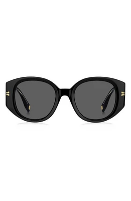 Marc Jacobs Round Sunglasses in Black /Grey at Nordstrom