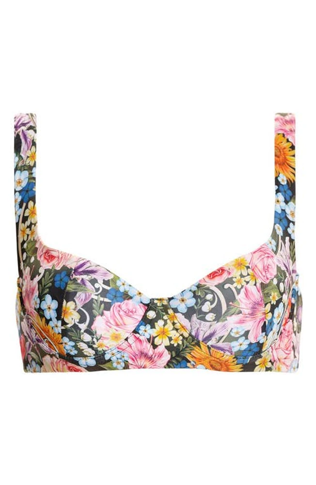 Agua Bendita Balena Dreamin' Underwire Bikini Top Pink Floral Multi at Nordstrom,