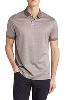 Emporio Armani Micro Pattern Polo Brown/Off White at Nordstrom,