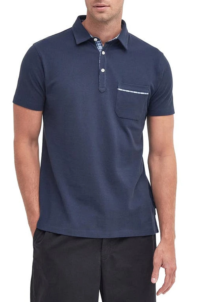 Barbour Anick Cotton Piqué Pocket Polo Navy at Nordstrom,