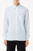 Lacoste Regular Fit Linen Button-Down Shirt at Nordstrom,