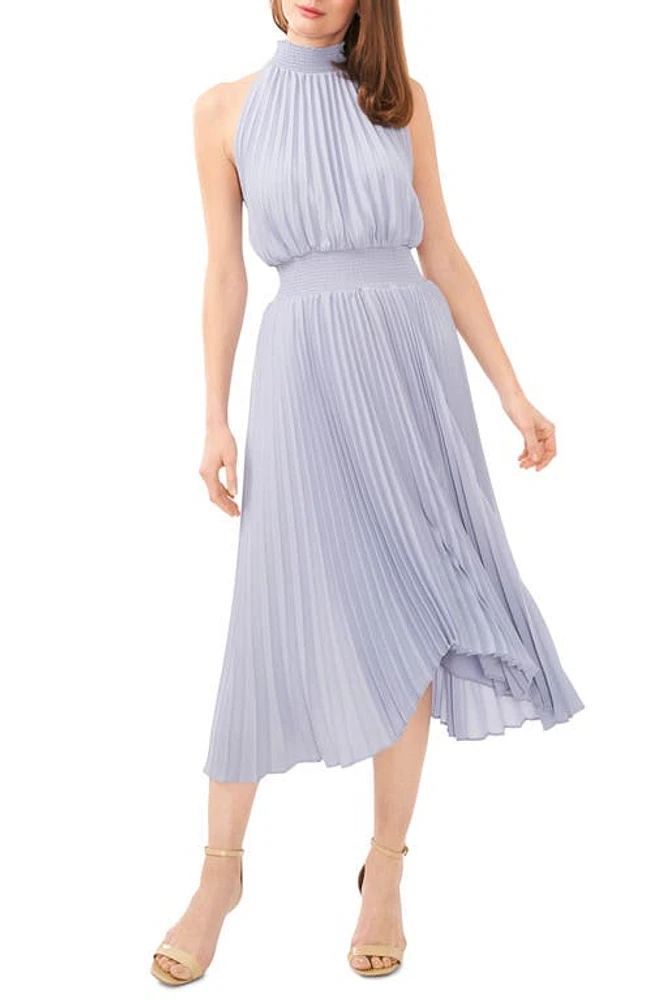 halogen(r) Pleated Sharkbite Hem Midi Dress at Nordstrom,