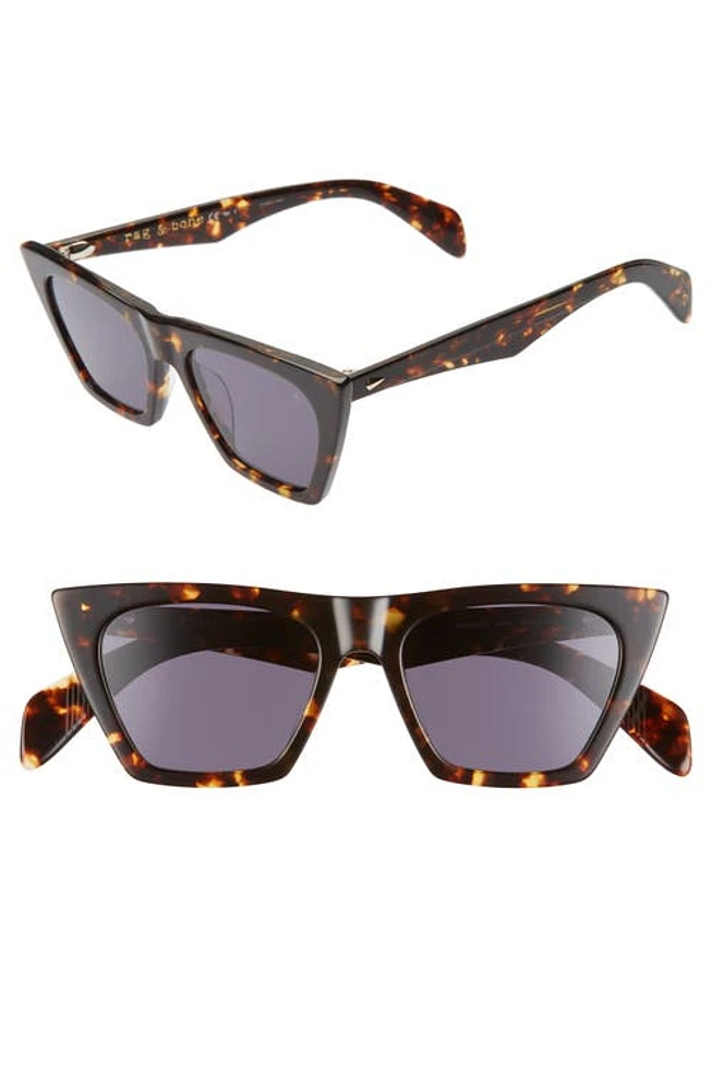 rag & bone 51mm Cat Eye Sunglasses in Dark Havana at Nordstrom