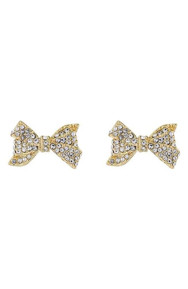 Ted Baker London Barseta Crystal Bow Stud Earrings in Gold Tone/Clear Crystal at Nordstrom