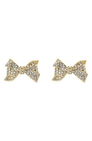 Ted Baker London Barseta Crystal Bow Stud Earrings in Gold Tone/Clear Crystal at Nordstrom