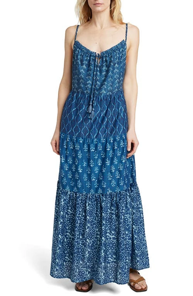 Faherty Sun Chaser Tiered Maxi Sundress Sunburst Mix at Nordstrom,