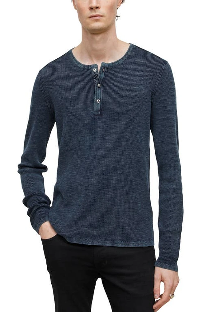 John Varvatos Memphis Waffle Long Sleeve Henley at Nordstrom,