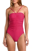 L'AGENCE Aubrey Ruched One-Piece Swimsuit at Nordstrom,