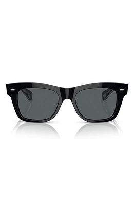 Oliver Peoples Ms. Oliver 51mm Polarized Square Sunglasses in Black Polarized at Nordstrom