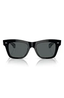 Oliver Peoples Ms. Oliver 51mm Polarized Square Sunglasses in Black Polarized at Nordstrom