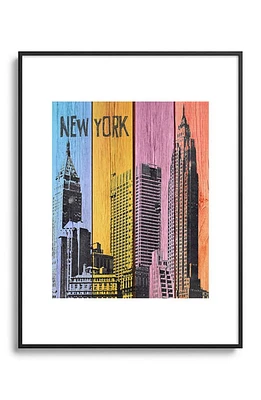 Deny Designs New York Downtown Framed Art Print in Black Tones at Nordstrom