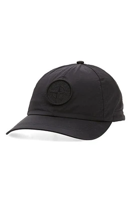 Stone Island Logo Patch Baseball Cap Black at Nordstrom,