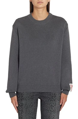 Golden Goose Reversed Logo Graphic Sweater in Dark Grey Melange at Nordstrom, Size X-Large