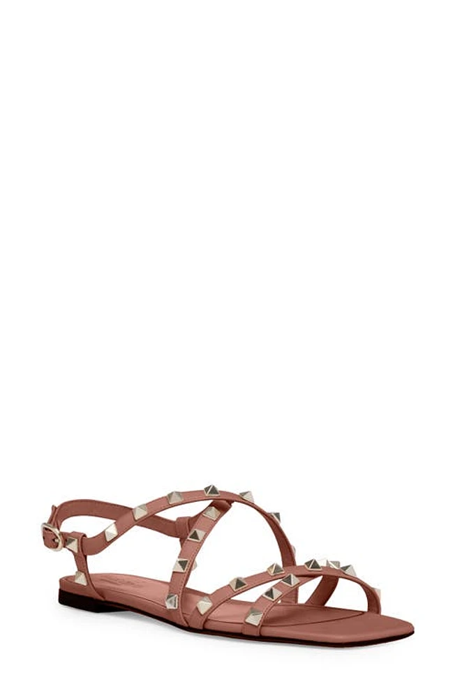 Valentino Garavani Rockstud Sandal in Tan at Nordstrom, Size 6Us