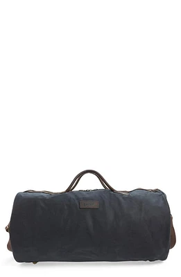 Barbour Waxed Canvas Duffle Bag in Navy at Nordstrom