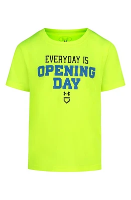 Under Armour Kids' UA Tech Opening Day Performance Graphic T-Shirt Hi-Vis Yellow at Nordstrom