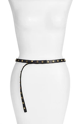 Ada 'Cala' Studded Skinny Leather Belt in Black at Nordstrom