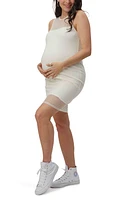 Stowaway Collection Shadow Dot Maternity Sheath Dress in Ivory at Nordstrom