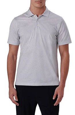 Bugatchi Victor OoohCotton Print Polo Chalk at Nordstrom,