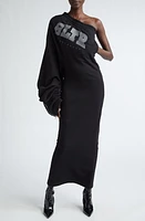 Jean Paul Gaultier x Shayne Oliver Convertible Cotton Jersey Graphic Pants Black at Nordstrom,