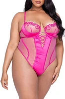 Roma Confidential Bubblegum Heart Underwire Teddy Pink at Nordstrom