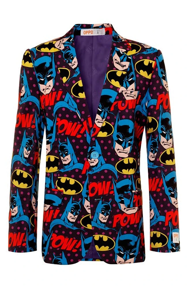 OppoSuits Batman The Dark Knight Two-Piece Suit with Tie in Black at Nordstrom, Size 12