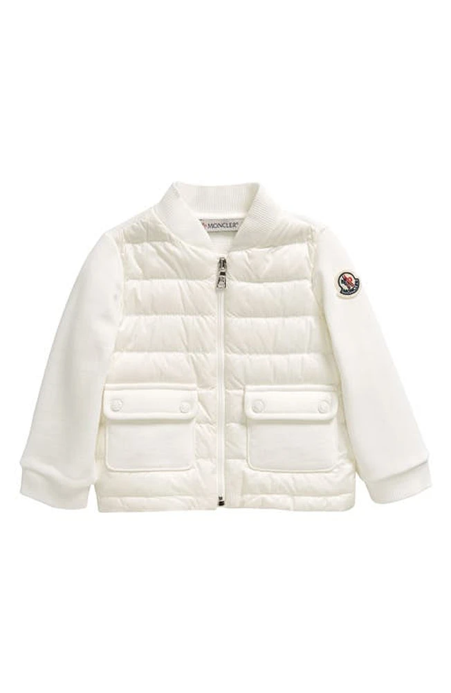 Moncler Kids' Padded Zip-Up Sweatshirt White at Nordstrom,