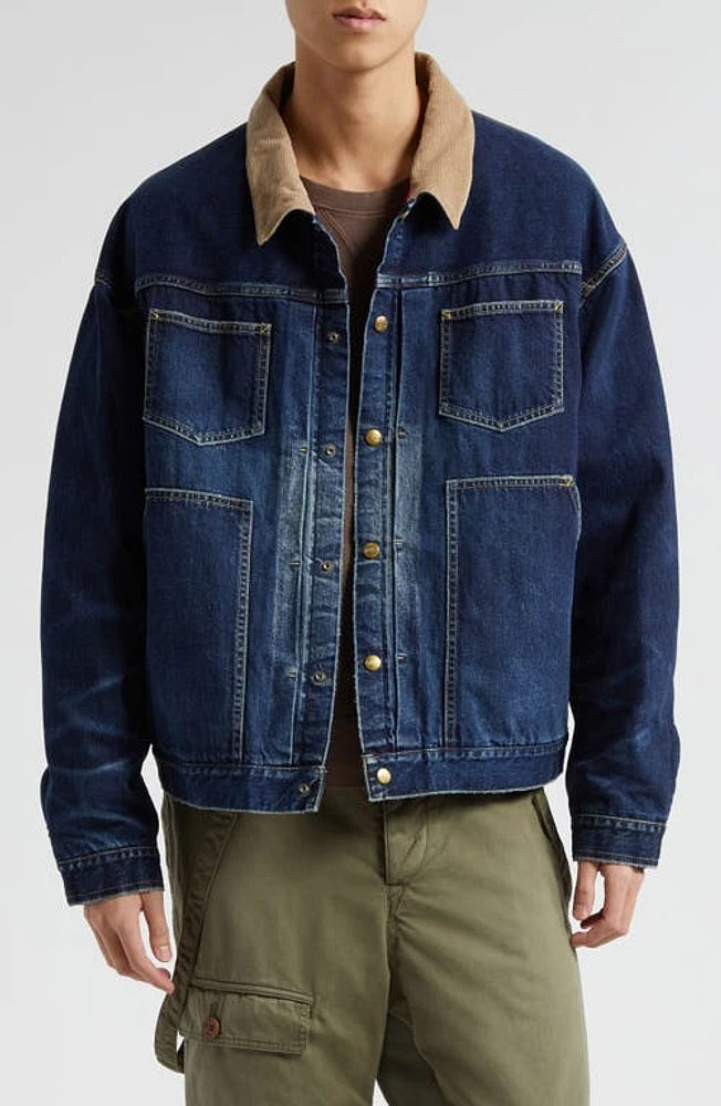 VISVIM Waysee Insulated Denim Jacket Indigo at Nordstrom,