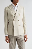 Boglioli Double Breasted Wool & Cashmere Blend Blazer Light Beige/Cream at Nordstrom, Us