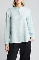 Eileen Fisher Organic Linen Popover Clear Water at Nordstrom,