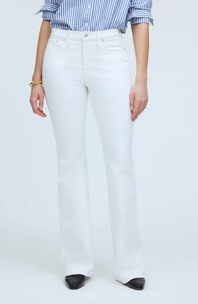 Madewell Flea Market High Waist Flare Jeans Tile White at Nordstrom,