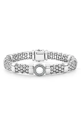 LAGOS Enso Diamond Circle Bracelet in Silver/diamond at Nordstrom, Size 7