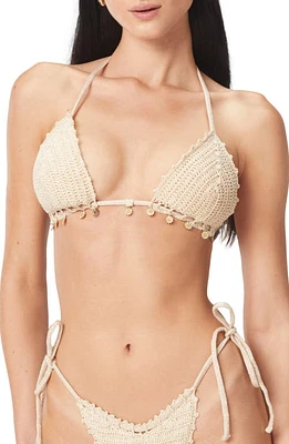 Capittana Trinidad Crochet Bikini Top Ivory at Nordstrom,