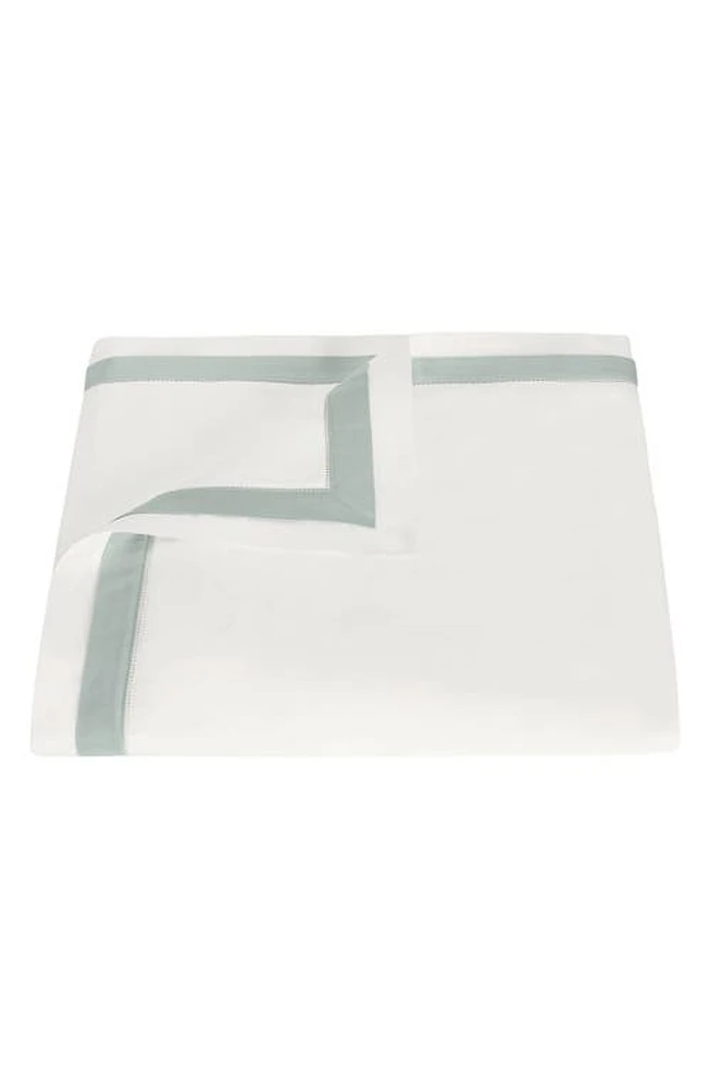 Matouk Ambrose 600 Thread Count Cotton Sateen Duvet Cover in Bone/Celadon at Nordstrom