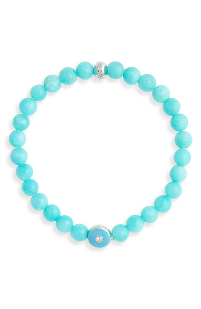 Anzie Jac + Jo Soul Amazonite Beaded Stretch Bracelet in Blue at Nordstrom, Size 7.5