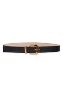 Versace Classic Leather Belt Black/Versace Gold at Nordstrom,