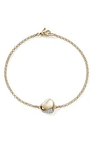 John Hardy Pebble Heart Pavé Diamond Bracelet in Gold at Nordstrom