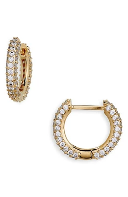 Nadri Pavé Cubic Zirconia Huggie Hoop Earrings in Gold at Nordstrom